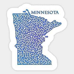 State of Minnesota Maze Sticker